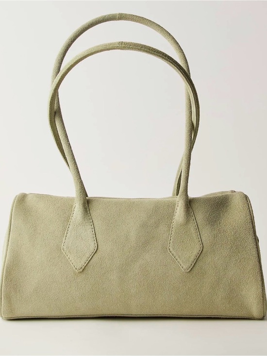 Free People Handbags - Free People Suede Shoulder Bag in Sage Green